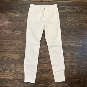 Madewell 9” High Riser Skinny Jeans: Size 26, White Denim
